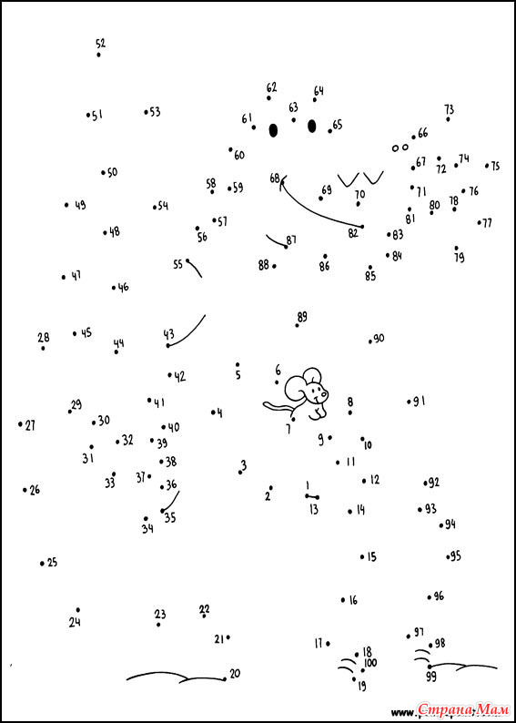 Рисунок по точкам с цифрами для детей 8 лет