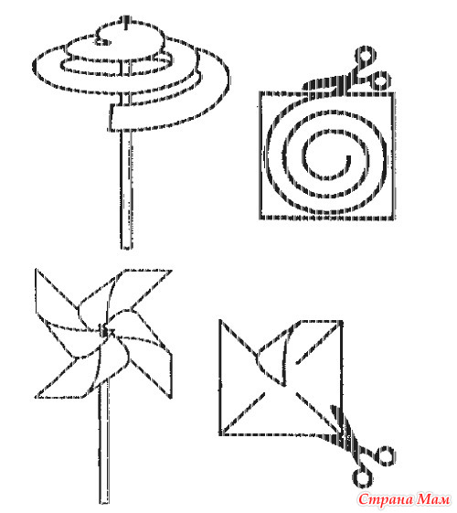 Схема вертушка из бумаги