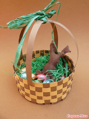 Плетеная корзинка для цветов своими руками