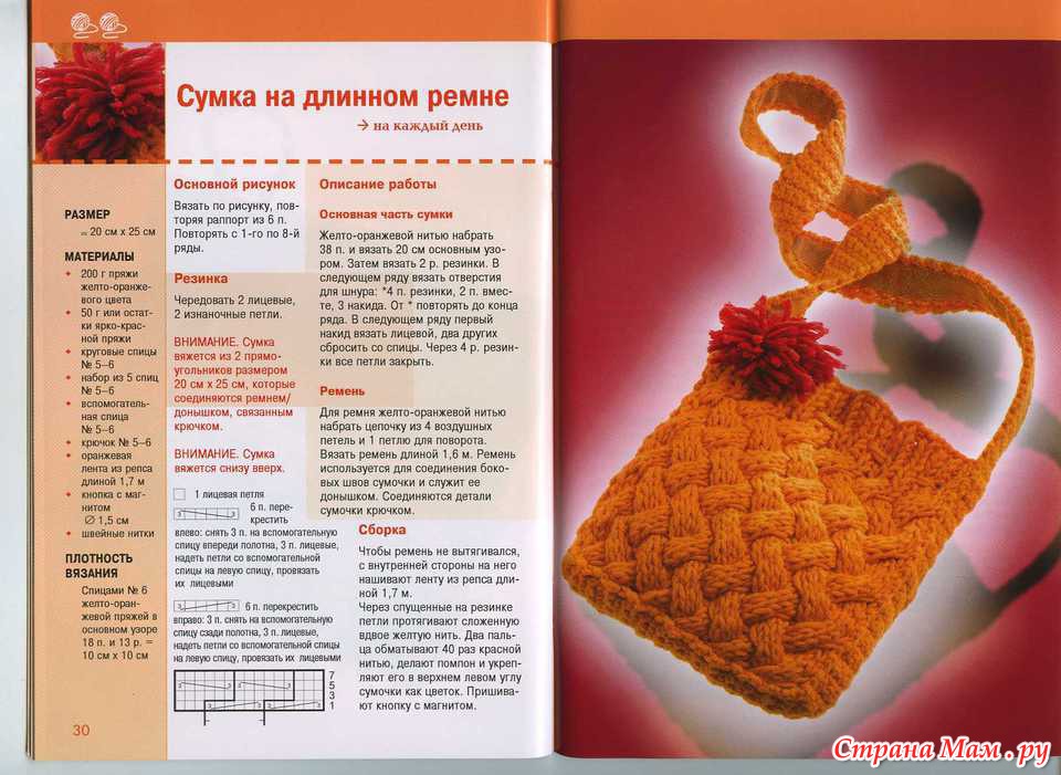 Связать детскую сумочку спицами Связать детскую сумочку спицами