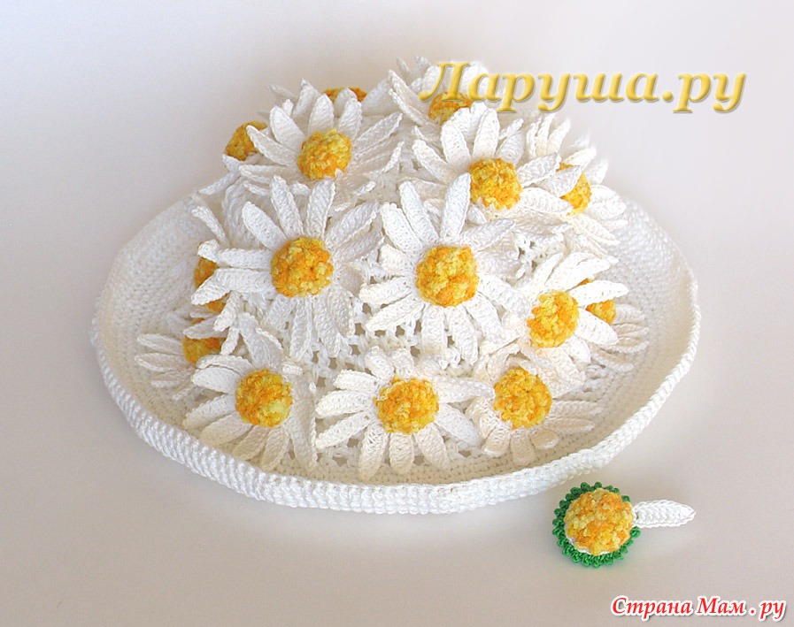 Связать шляпку с полями для девочки крючком Связать шляпку с полями для девочки крючком