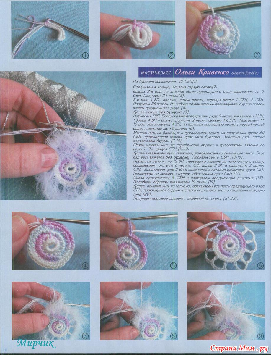 Вязание шнур на бурдоне Вязание шнур на бурдоне