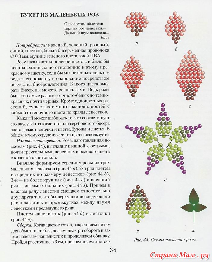 Разные цветы из бисера схема плетения Разные цветы из бисера схема плетения