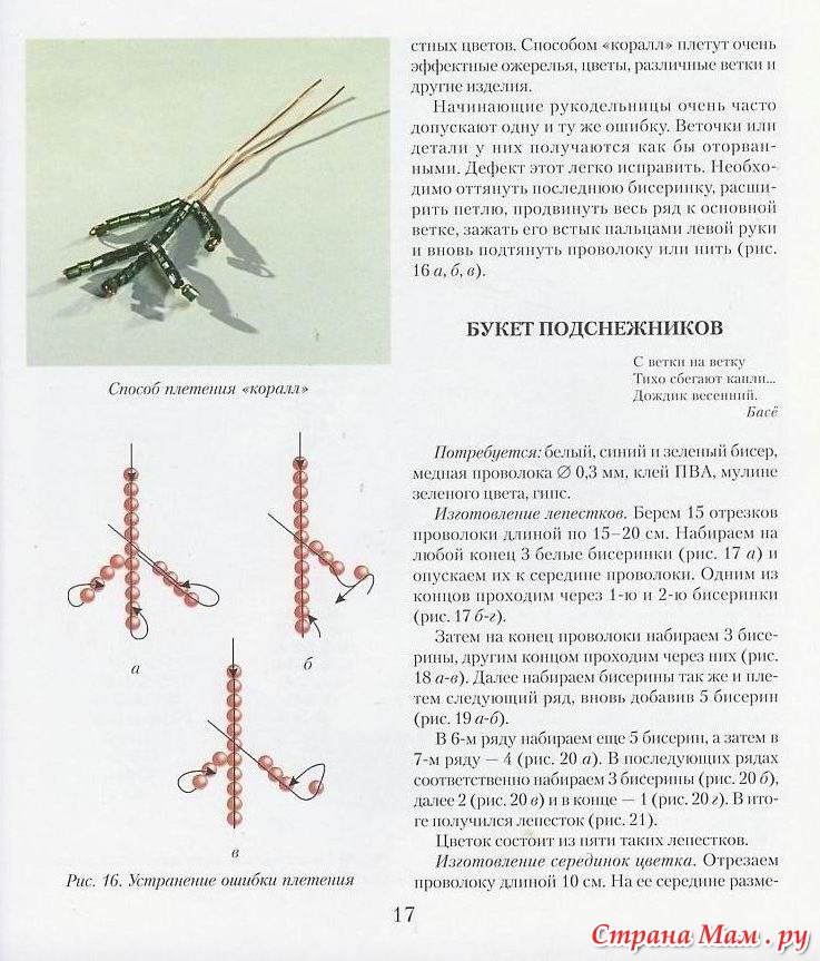 Плетение цветка из бисера с инструкцией Плетение цветка из бисера с инструкцией