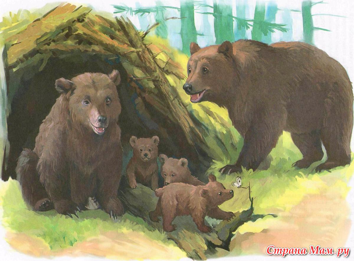 Картина медвежья семья Тумакова