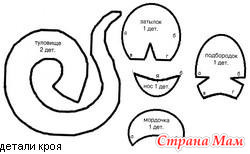Как сшить змею из ткани выкройка Удав - Игрушки своими руками - Страна Мам