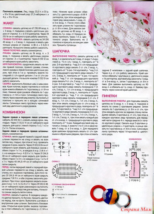 Вязаный комплект для новорожденного спицами с описанием и схемами