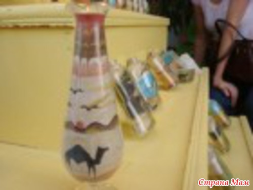 Рисунки цветным песком в бутылке. Мастер-класс в Киеве