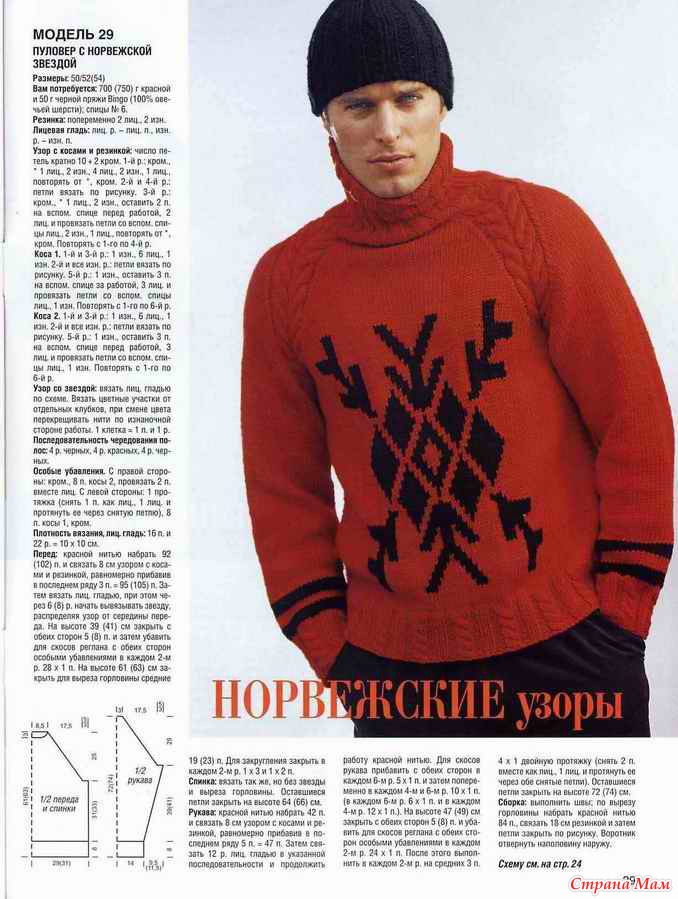 Свитер вязать мужчинам Свитер вязать мужчинам