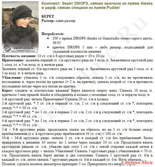 Как вязать берета Как вязать берета