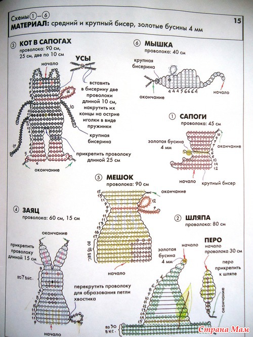 Из бисера книга схема