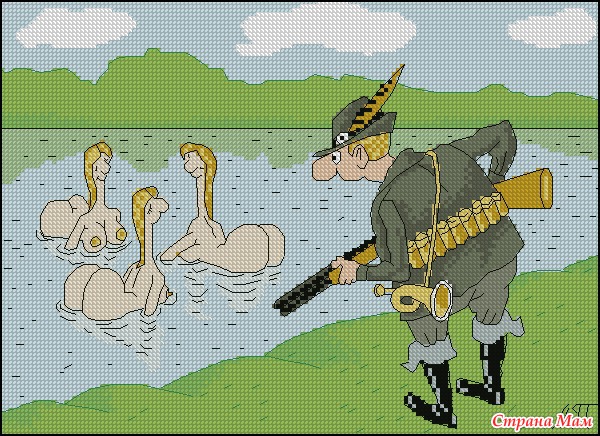 вышивка веселая рыбалка вышивка веселая рыбалка