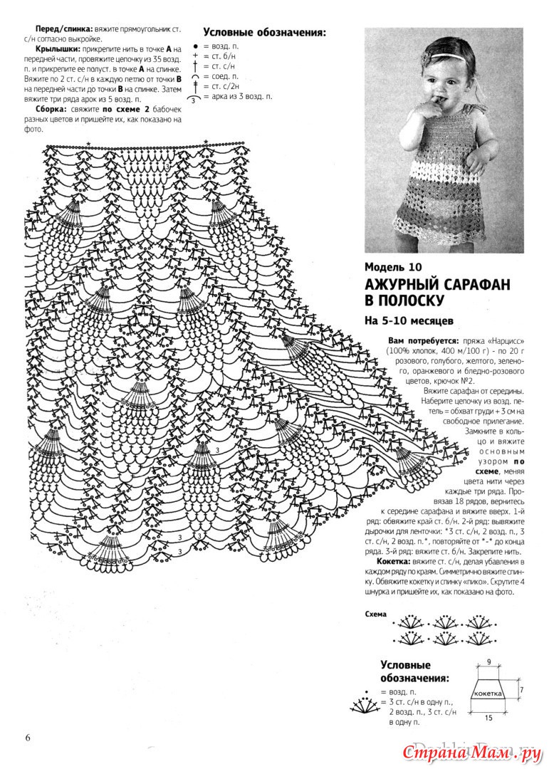Вязание сарафан платья крючком и схемы Вязание сарафан платья крючком и схемы