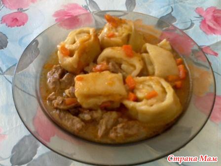 Блюдо из теста и мяса Блюдо из теста и мяса