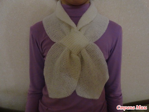 Вязаный шарф с двойной петлей (мастер-класс)