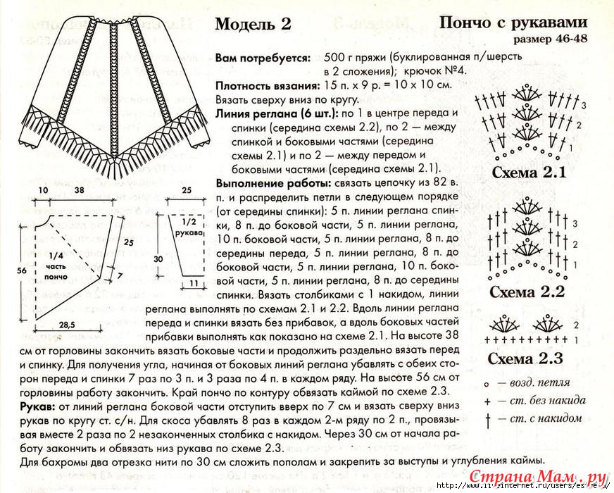 Вяжем теплое пончо схемы Вяжем теплое пончо схемы