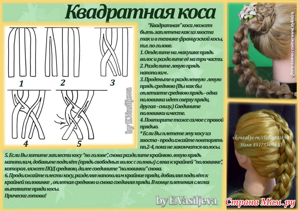 Учится плести французскую косу Учится плести французскую косу