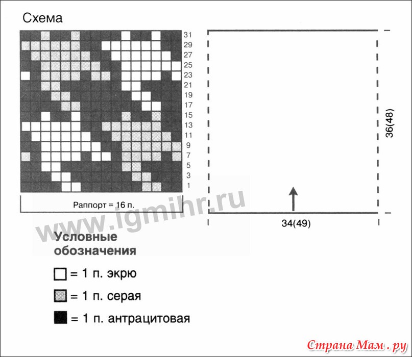 Вязать узор гусиная лапка спицами Вязать узор гусиная лапка спицами