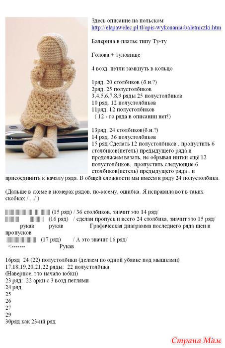Ангелочек крючком схемы подробно