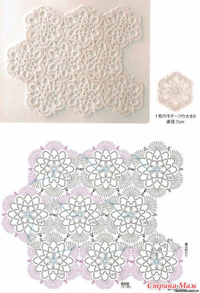 вязание крючком безотрывное схемы