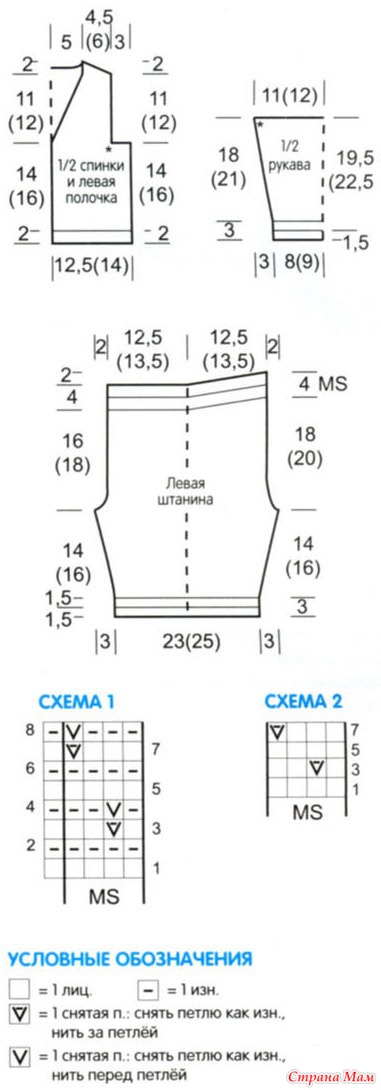 Схема вязанного детского костюмчика Схема вязанного детского костюмчика