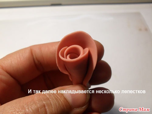 Холодный фарфор мастер класс лепка роза