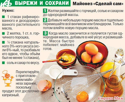 Как самому в домашних условиях приготовить майонез