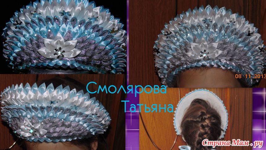 Кокошник из лент своими руками 91