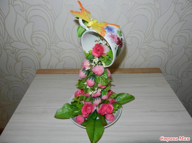 Композиция из цветов своими руками пошагово