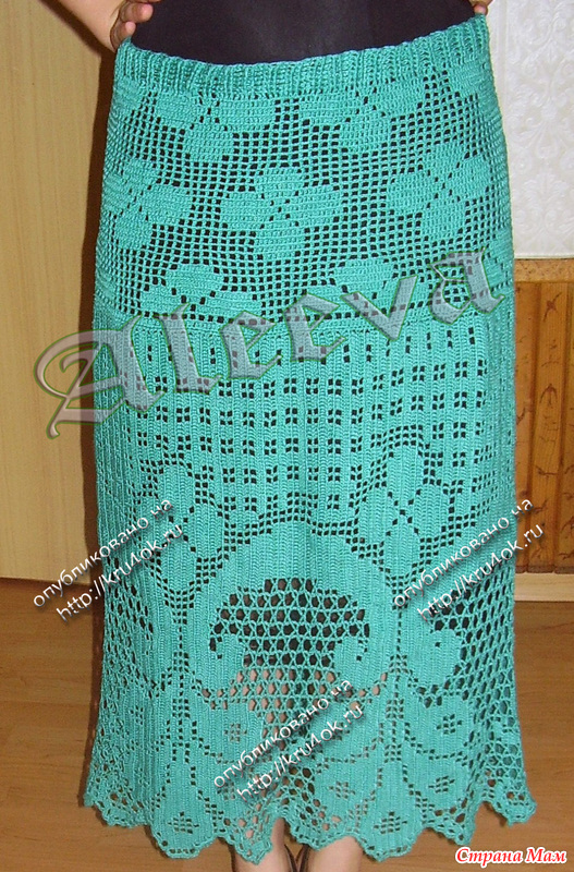 Юбки из филейного вязания Юбки из филейного вязания