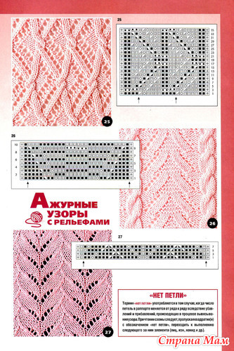 Ажурные и рельефные узоры Ажурные и рельефные узоры