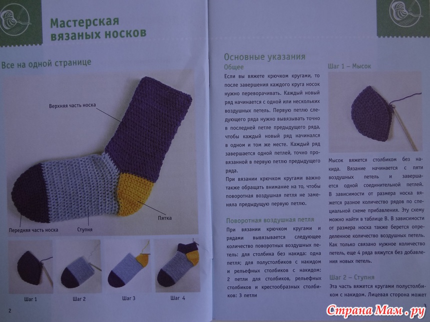 Можно ли крючком связать носки Можно ли крючком связать носки