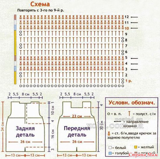 Схемы вязания песочника Схемы вязания песочника