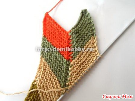 Цветной узор для вязания спицами