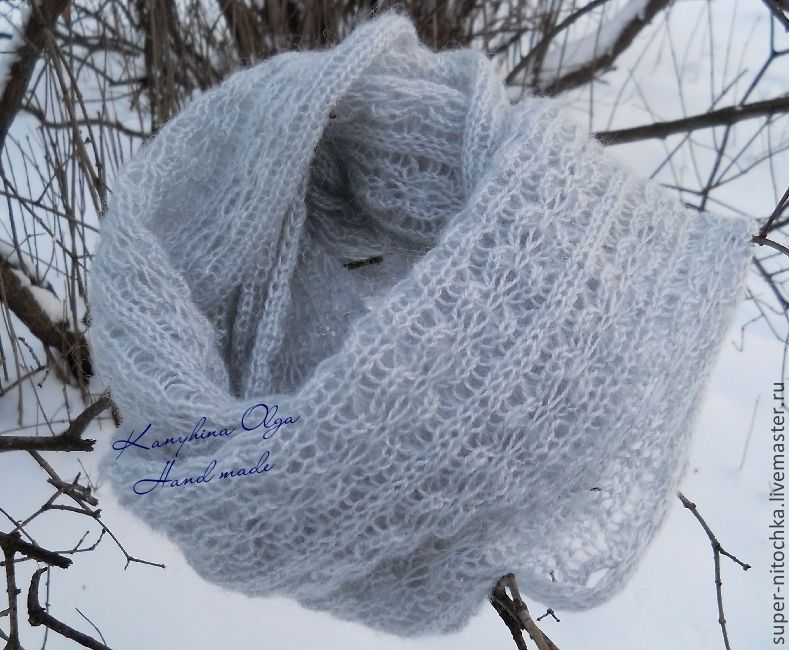 Снуды вязание спицами из мохера Снуды вязание спицами из мохера