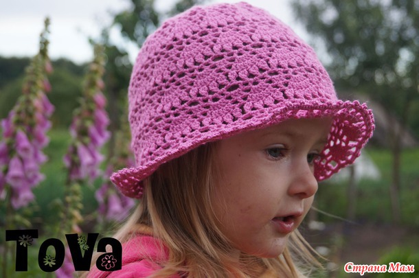 Летняя шляпка "Lily" - узором "лилии"