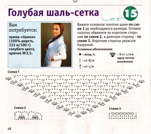 Вязанная сетка шаль Вязанная сетка шаль