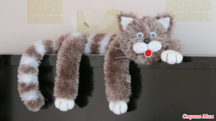 Как вязать длинного кота Как вязать длинного кота