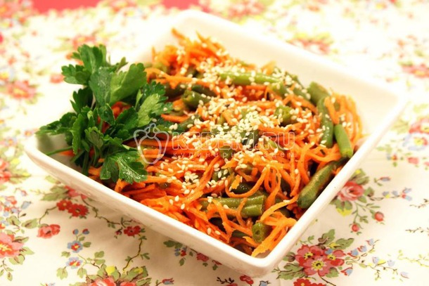 Салат со стручковой фасолью рецепт с очень вкусный с