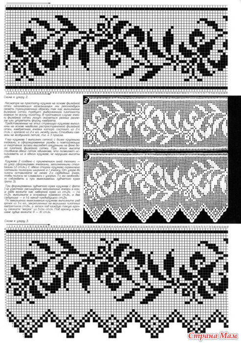 Очень красивая кайма крючком филейное вязание Очень красивая кайма крючком филейное вязание