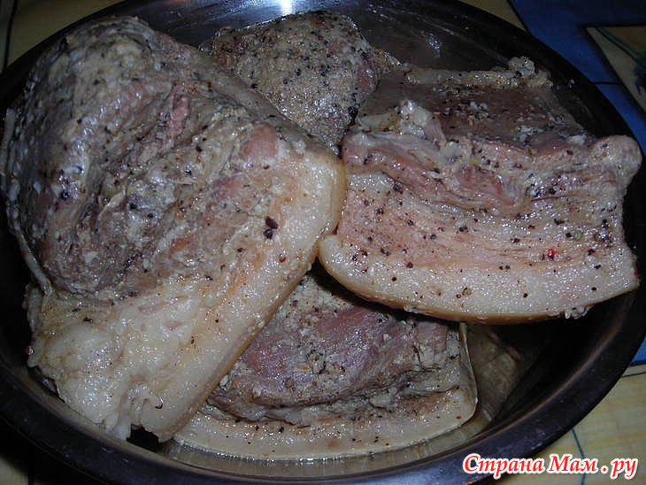 Как сделать соленую грудинку из свинины