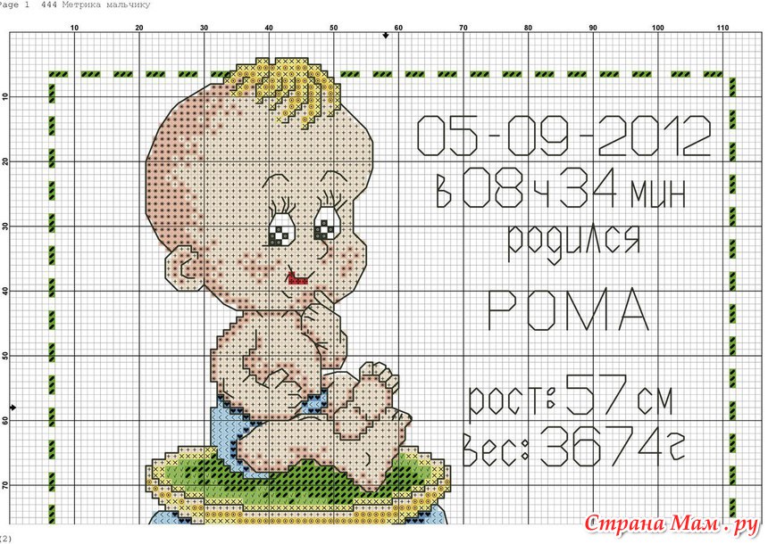 Метрика вышиванием крестиком Метрика вышиванием крестиком
