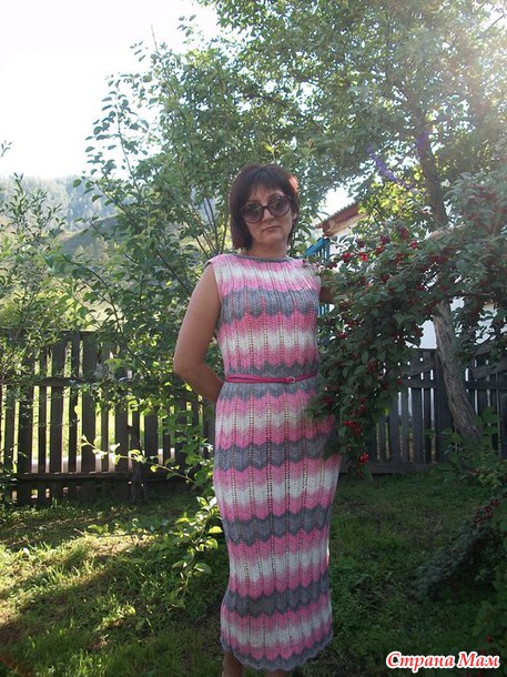 Платье "Розовое Миссони" в моем исполнении.