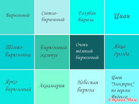 Как сделать бирюзовый цвет