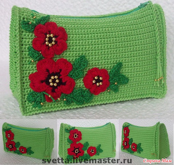 Вязание кошелька спицами 33