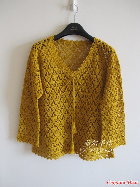 ������� ������� Crochet Textured Top