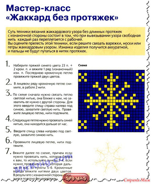 Вязание жаккард мастер класс Вязание жаккард мастер класс