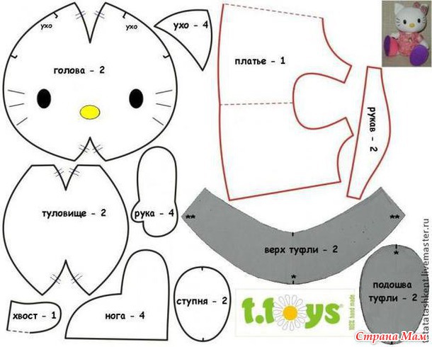 Сшить hello kitty своими руками