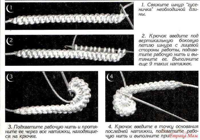 Завитки крючком как вязать Завитки крючком как вязать