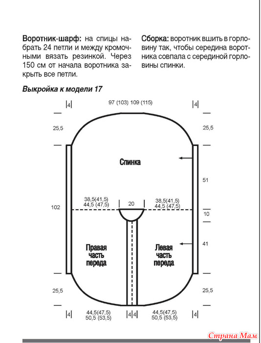 Схемы вязания шарфа-воротника спицами Схемы вязания шарфа-воротника спицами